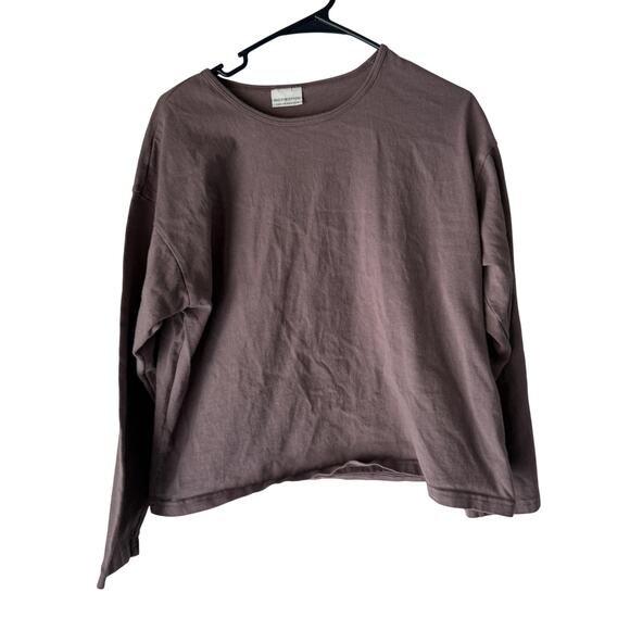 Pacific Cotton Shirt Large Purple Long Sleeve Crewneck Made USA Sustainable - Picture 1 of 8
